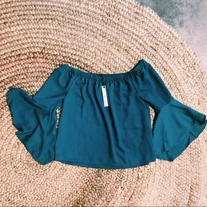 Off the Shoulder Blue Blouse 💙